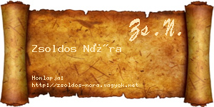 Zsoldos Nóra névjegykártya